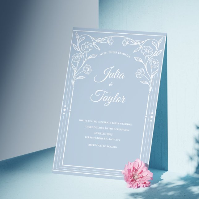 Invitación Minimalista Azul Elegante (Subido por el creador)