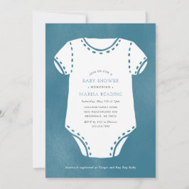 Invitación Minimalista Baby Shower de Blue Bodysui