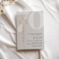 Minimalista Beige Setenta y Setenta Fiesta de Cump