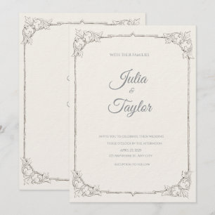 Invitación minimalista beige suave