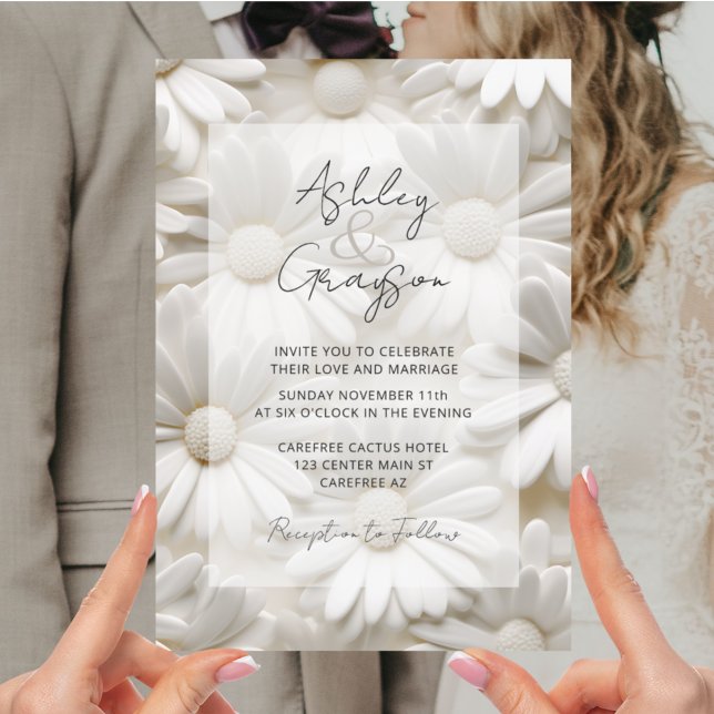 Invitación Minimalista Boda blanco negro moderno (Subido por el creador)