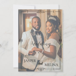 Invitación Minimalista Boda de Foto Completa | Editorial Eleg