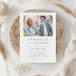 Invitación Minimalista Boda de fotografía elegante