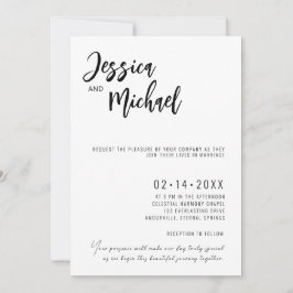 Invitación 💍 Minimalista Boda elegante