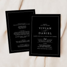 Minimalista | Boda Todo En Uno Negra