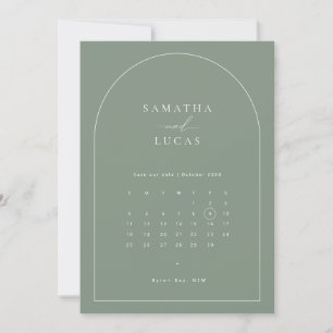 Invitación Minimalista calendario de búsqueda de sabios Guard