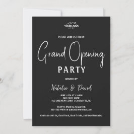 Invitación Minimalista Casa Abierta Blanca Negra Gran Apertur