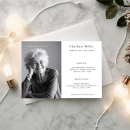 Invitación Minimalista celebración moderna de la foto de la v