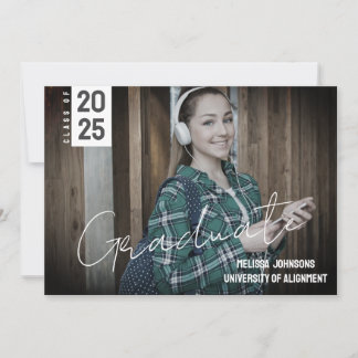 Invitación minimalista de 2 graduaciones de fotos