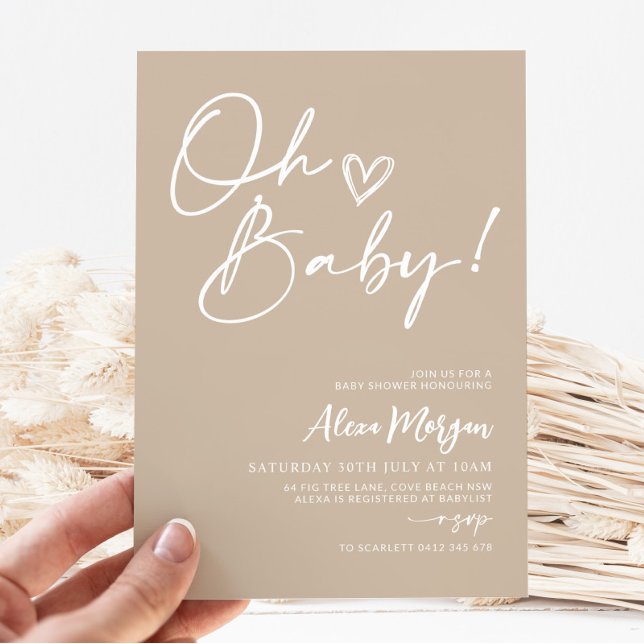 Invitación minimalista de Baby Shower Género neutr (Subido por el creador)