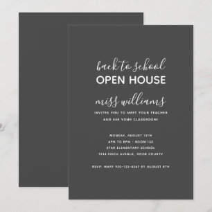 Invitación minimalista de bienvenida al inicio de 