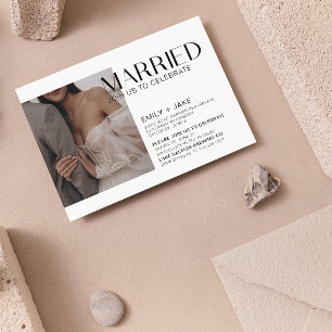 Invitación minimalista de Boda fotográfico