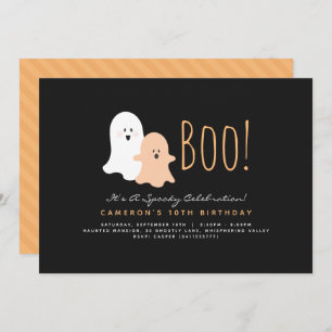 Invitación minimalista de Boo Cute Ghost Halloween