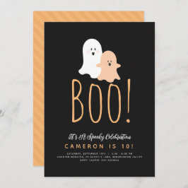 Invitación minimalista de Boo Cute Ghost Halloween