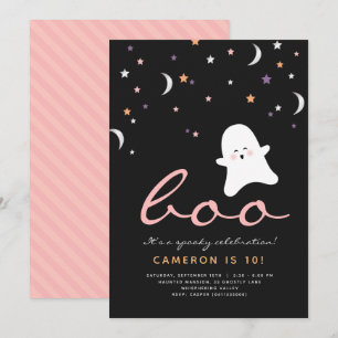 Invitación minimalista de Boo Cute Ghost Halloween