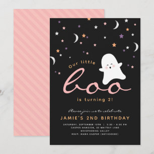 Invitación minimalista de Boo Cute Ghost Halloween