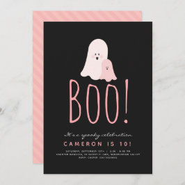 Invitación minimalista de Boo Cute Ghost Halloween