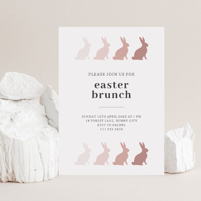 Invitación minimalista de brunch de Pascua de cone (Subido por el creador)