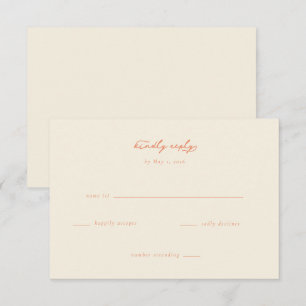 Invitación Minimalista de Coral Elegante