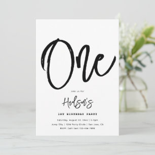Invitación minimalista de cumpleaños Cumpleaños