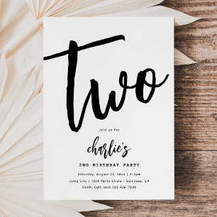 Invitación minimalista de cumpleaños Cumpleaños