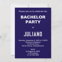 Invitación minimalista de despedida de soltero en
