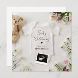 Invitación minimalista de embarazo moderno