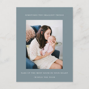 Invitación minimalista de foto para bebé