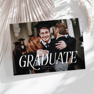 Invitación minimalista de graduación fotográfica