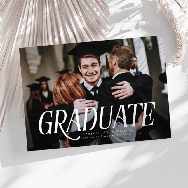 Invitación minimalista de graduación fotográfica (Subido por el creador)