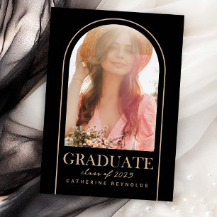 Invitación minimalista de graduación fotográfica