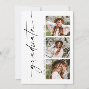 Invitación minimalista de graduación fotográfica