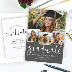 Invitación Minimalista de graduación moderna y sen