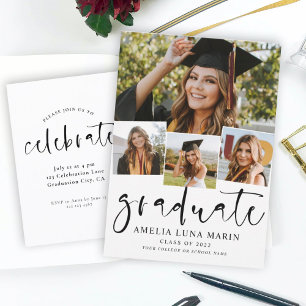 Invitación Minimalista de graduación moderna y sen