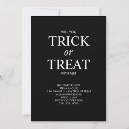INVITACIÓN minimalista DE HALLOWEEN O TRATAMIENTO