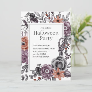 Invitación minimalista De Halloween Para Fiesta De