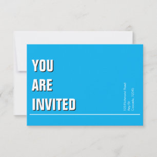 Invitación Minimalista de Iglesia Azul Claro