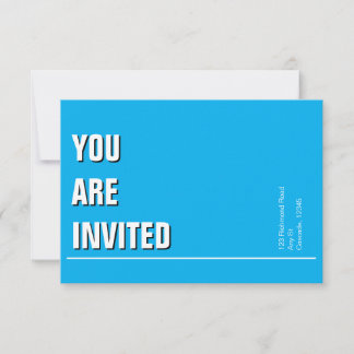 Invitación Minimalista de Iglesia Azul Claro