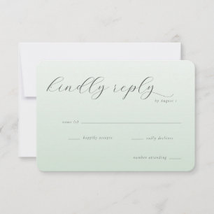 Invitación Minimalista de Menta Tranquila