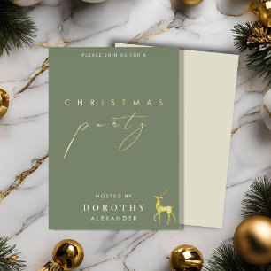 Invitación minimalista de Navidad con papel de alu