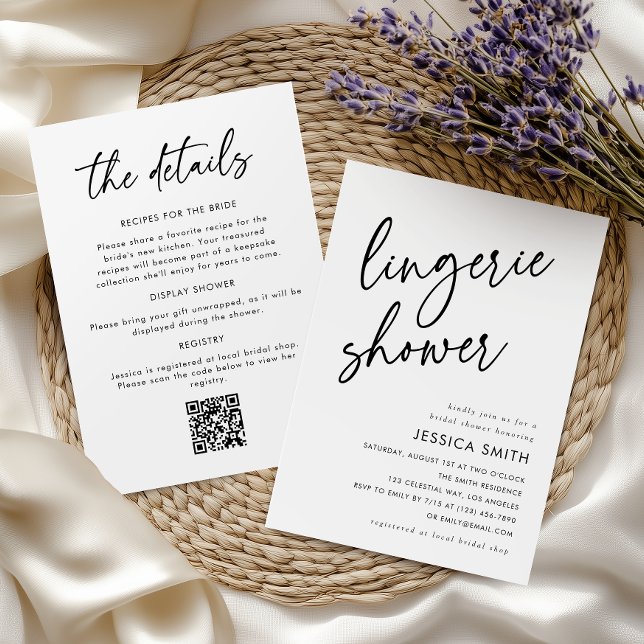 Invitación Minimalista de Ropa Interior con Código (Subido por el creador)