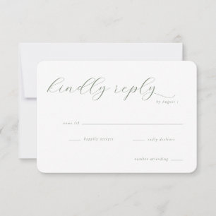 Invitación minimalista de salvia elegante