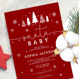 Invitación minimalista de Santa Baby Shower