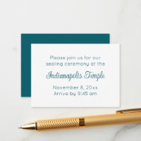 Invitación minimalista de sellado de templo con le