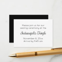 Invitación Minimalista de Sello de Templo con Letr