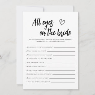 Invitación Minimalista De Todos Los Ojos En La Ducha De Novia