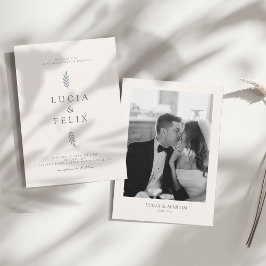 Invitación Minimalista deja a Delicado Boda de fotos
