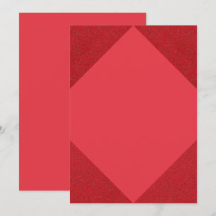 Invitación Minimalista del borde rojo del diamante