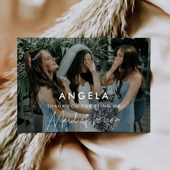Invitación Minimalista doncella de agradecimiento (Subido por el creador)