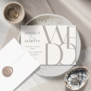Invitación Minimalista Dove Gray Robin Egg Blue